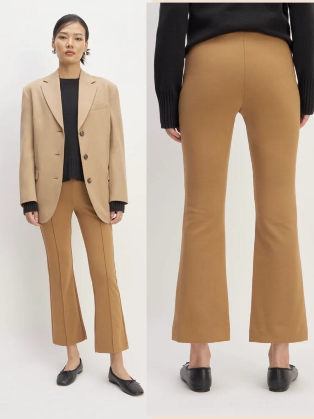 EVERLANE The Dream Kick Flare Pant Size L Sustainable Office Chic Stretch Career